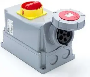 PCE 135-6w Industrial Wall Mounted Socket 63A 5P 400V IP44