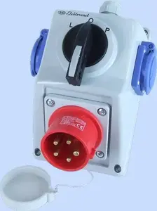 Комплект переключателя Elektromet C16-48.2N L-0-P со штекером 16A IP44