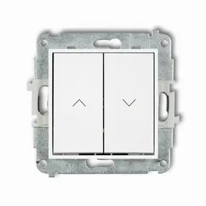 Karlik Mini 25MWP-8 Shutter Push-Button Switch, Matte White