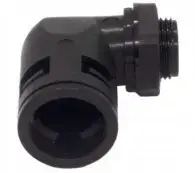 Agam ANA-QUICK 90-degree conduit fitting M40x1.5 for NW37 corrugated pipe, black