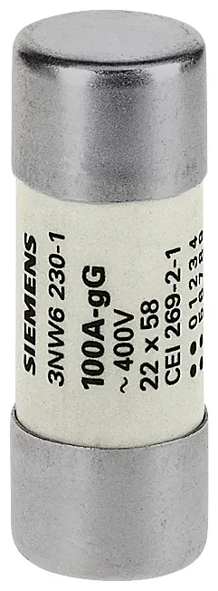Siemens 3NW6205-1 cilindrisks drošinātājs gG NFC