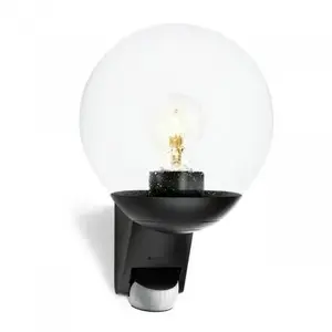 Steinel L 585 S Outdoor Wall Light with Motion Sensor, E27 Socket, Black
