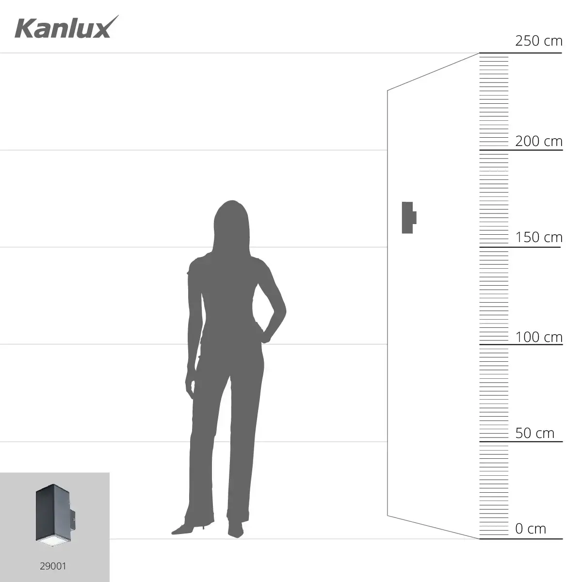 Kanlux Gori 29001 āra sienas gaismeklis Photo 5