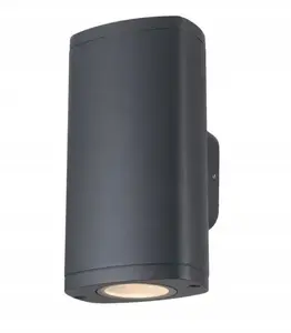 Kanlux ZEVI EL 2GU10 Wall Light, Double Outdoor Luminaire, IP54, Grey