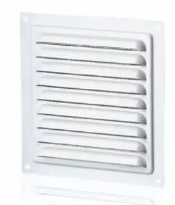 Ventika WM250 tērauda ventilācijas režģis, pulverkrāsots, balts, 250x250mm
