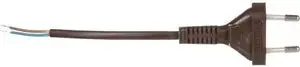 Zamel SP-190/2X0,5 Power Cord without Switch, 190 cm, Brown