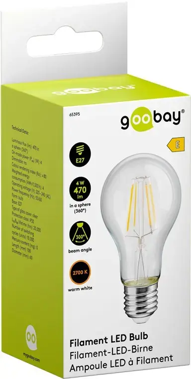 Goobay 65395 LED spuldze E27 4W 2700K Photo 2