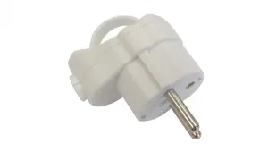Düwi 24013 Angled Plug with Handle, Unischuko 2P+E IP20 250V 16A White