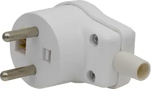 KOS 410460 leņķa kontaktdakša ar zemējumu 16A 250V balta
