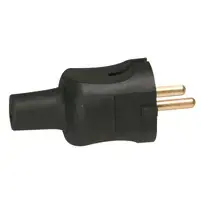 Legrand 0 501 81 Electrical Power Plug Type F 2P 16A Black