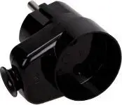 Timex WT-6U/G Angled Plug with Socket 16A 2P 250V Black