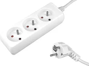 Удлинитель Plastrol PS-370 на 3 розетки с заземлением 10А 5м 3x1мм² белый