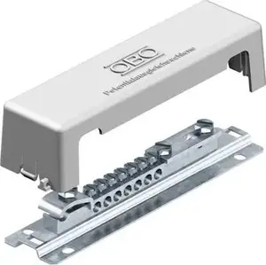 Bettermann 1809/M Equipotential Bonding Busbar 7x25mm2 and 1x Flat Conductor