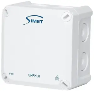 Распределительная коробка накладного монтажа Simet SNFK08 85x85x54мм IP66 с мембранами белая