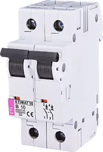 Eti-Polam ETIMAT10 Miniature Circuit Breaker 2P B 10A 10kA