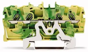 Wago 2001-1407 4-Conductor Ground Terminal Block 1.5 mm² Green-Yellow