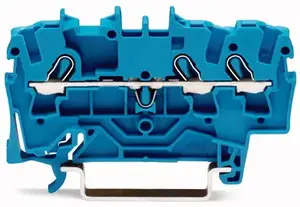 Wago 2002-1304 3-vadu caurejošā spailes bloks, zils, 800V