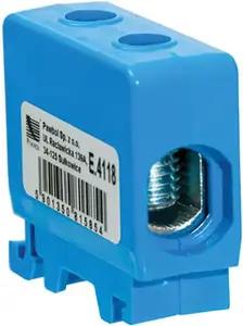 Pawbol E.4118 DIN sliedes spailes bloks 1x50mm2 zils