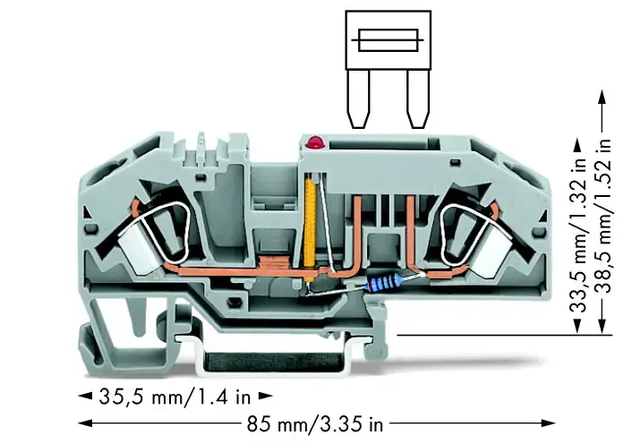 Wago 282-698/281-434 spaiļu bloks automobiļu drošinātājiem Photo 3