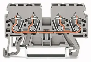 Wago 870-831 4-Conductor Terminal Block, 2.5mm², Grey