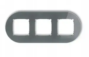 Karlik Universal Triple Round Frame, Glass Effect, Graphite/Matte Graphite