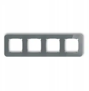 Karlik ICON Quadruple Universal Frame, Rounded, Glass Effect, Graphite/Matte Graphite