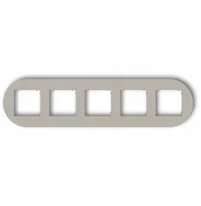 Karlik MINI 60MRTO-5 piecvietīgs universāls apaļš rāmis, taupe plastmasa