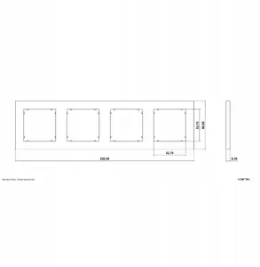 Karlik MINI 61MR-4 Quadruple Universal Frame, Square, Sage Plastic