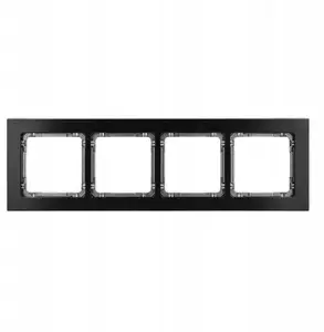 Karlik DECO 12-11-DRA-4 Universal Quadruple Frame, Brushed Aluminum, Black and Graphite