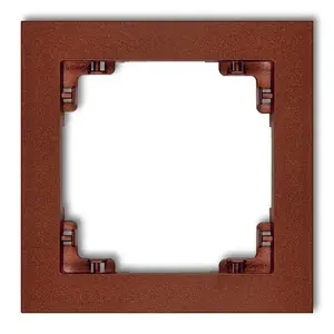 Karlik 9DR-1 Single Universal Frame for Electrical Outlets, Metallic Brown