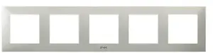 Ospel SZAFIR Five-gang frame for IP44 switches, cashmere beige
