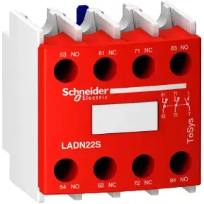 Вспомогательный контакт Schneider Electric LADN22S, 2НО + 2НЗ, фронтальный монтаж