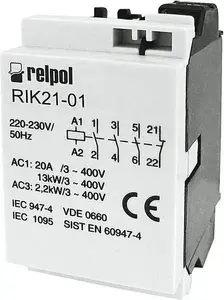 Силовой контактор Relpol RIK21-10-230 3P 230В AC 1НО
