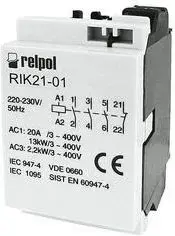 Силовой контактор Relpol RIK21-01-230 3P 230В AC 0НО 1НЗ
