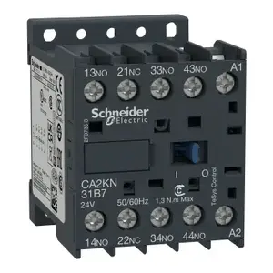 Schneider Electric CA2KN31B7 Auxiliary Contactor 10A 3NO 1NC 24V AC