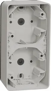 Schneider Electric Mureva Styl Surface Mounting Box, 2-gang Vertical, White