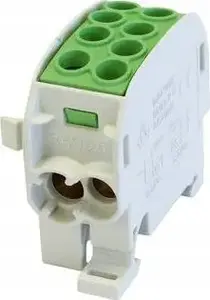 Распределительный блок Simet SCB 35-Cu 1-полюсный 125А 2x4-35мм2 и 2x2.5-25мм2 зеленый