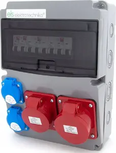 ELS Elektrotechnika būvniecības sadales kārba 32A/5P, 16A/5P, 2x230V ar aizsardzību