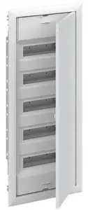 Распределительный щит ABB UK600 встраиваемый, 5x12, 60 модулей, IP30, 63А, II класс, стальная дверца, клеммы N+PE