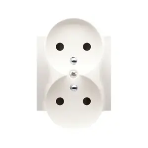 Kontakt-Simon DGZ2MZP/41 Double Socket Outlet Cover, White