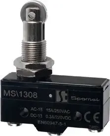 Spamel MS1308 Miniature Limit Switch with Roller Plunger