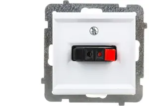 Ospel SONATA Single Speaker Socket, Matte White, GG-1R/m/75
