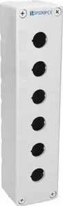 Spamel SP22K6P Control Station Enclosure for 6 Push-Buttons