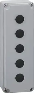 LOVATO Electric LPZM5A8 Empty Metal Enclosure with 5 Holes and Grey Cover