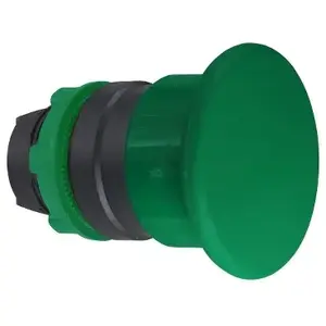 Schneider Electric ZB5AC3 Mushroom Head Push Button, Green, Spring Return
