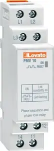 Реле контроля фаз LOVATO Electric PMV10A440, последовательность и пропадание фаз, 208-440В AC