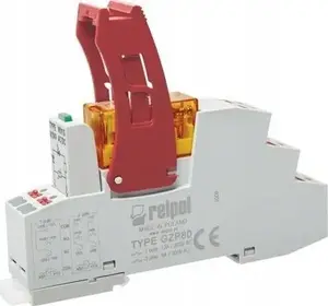 Relpol PI84-230AC-M93G-PS-2012-01 Interface Relay, 2P, 230VAC, 8A, AgNi Contacts, Push-in Terminals