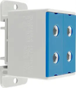 Incobex ZGX 2x50 1-pole distribution terminal block, 4-hole, 50mm2, blue