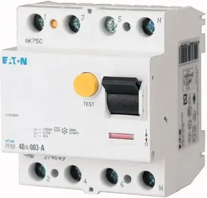 Дифференциальный выключатель Eaton PFIM-40/4/01-MW, 4-полюсный, 40А, 0,1А, тип AC