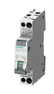Siemens 5SV1316-7KK16 RCBO Residual-Current Device with Overcurrent Protection, 16A, Type A, 1P+N, Type C